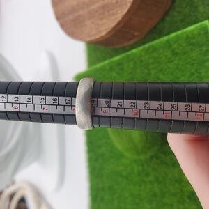 Solid Silver Mourning Ring Antique Heirloom R802 Size 8 Sterling